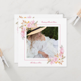Spanisch Mis XV Romantisches Foto Spring Bouquet Einladung