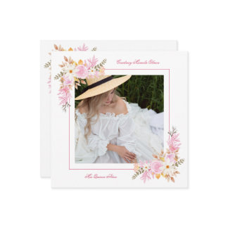 Spanisch Mis XV Romantisches Foto Spring Bouquet Einladung