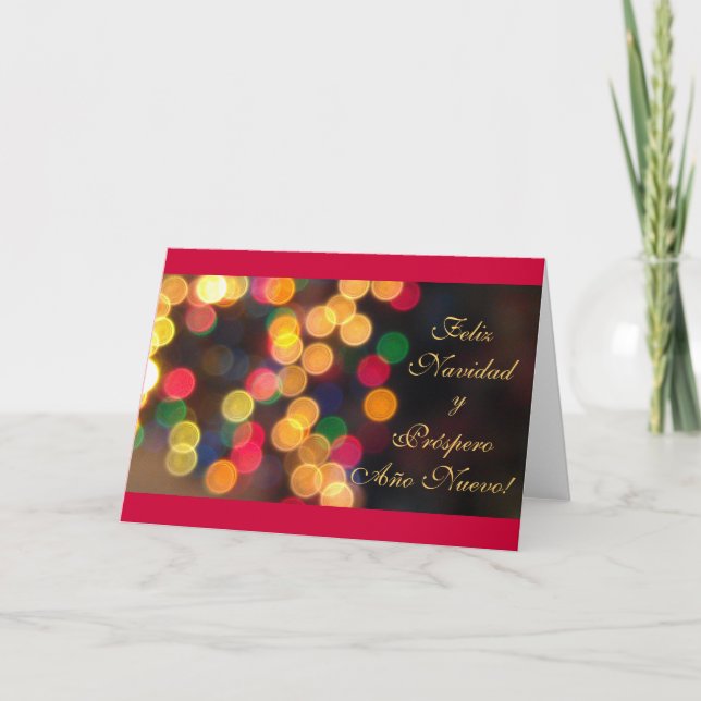 Spanisch: Navidad - Lux Feiertagskarte (Vorderseite)