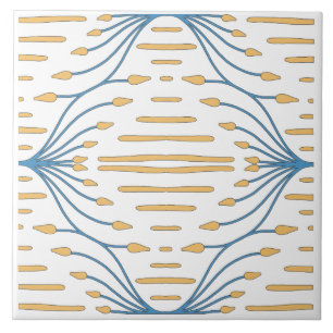 Spanisch Orange Blau Pink Abstrakt Mediterran Fliese