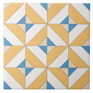 Spanisch Orange Blau Pink Geometrisch Mediterran Fliese