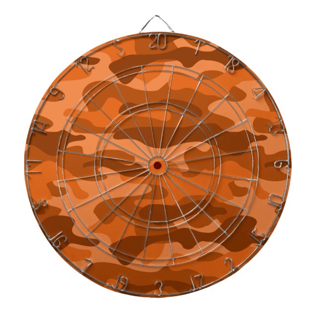 Spanisch Orange Monocolor Camo Dartscheibe (vorne)
