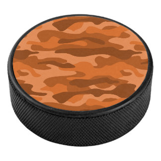 Spanisch Orange Monocolor Camo Eishockey Puck
