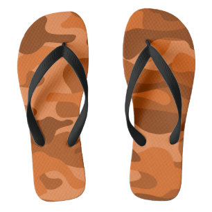 Spanisch Orange Monocolor Camo Flip Flops