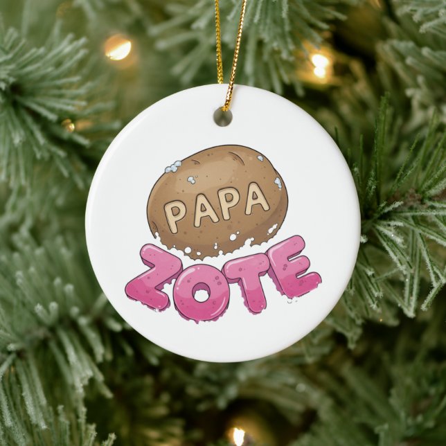 Spanisch Papa Zote Seifenornament Keramik Ornament (Baum)