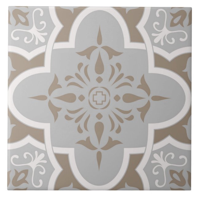 Spanisch Portugiesisch Boho Fliese (Vorderseite)