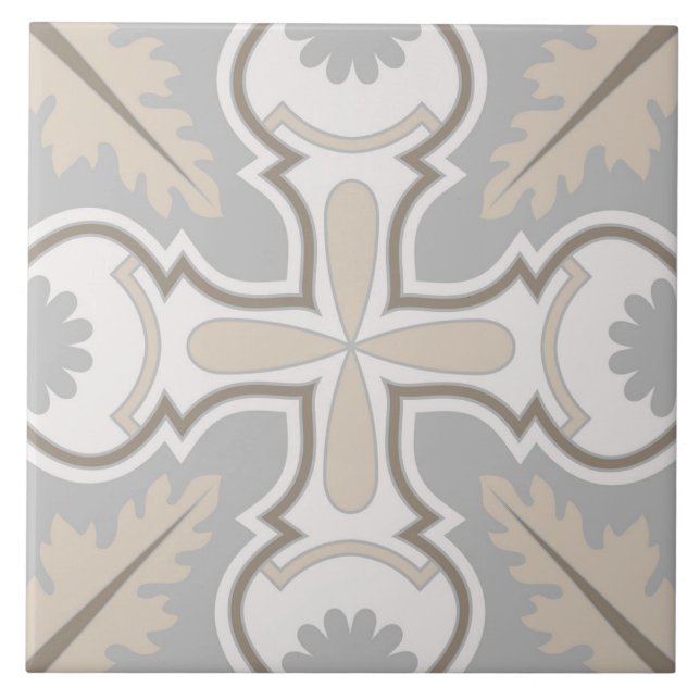 Spanisch Portugiesisch Boho Fliese (Vorderseite)