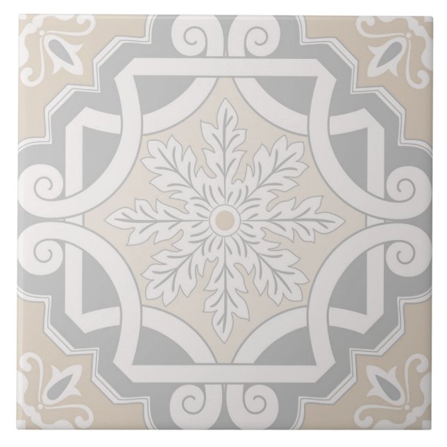 Spanisch Portugiesisch Boho Fliese (Vorderseite)