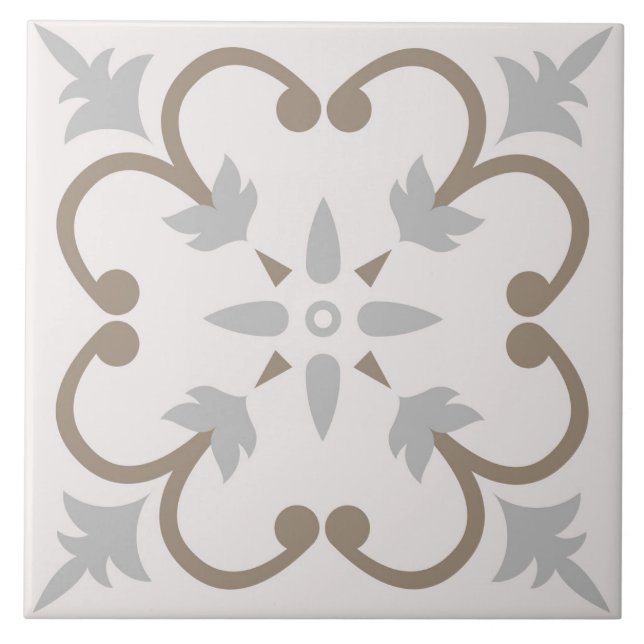 Spanisch Portugiesisch Boho Fliese (Vorderseite)