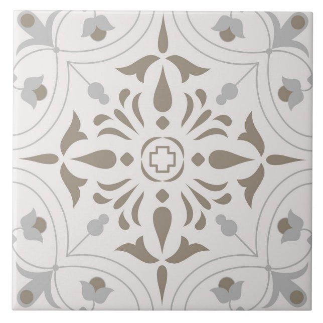 Spanisch Portugiesisch Boho Fliese (Vorderseite)