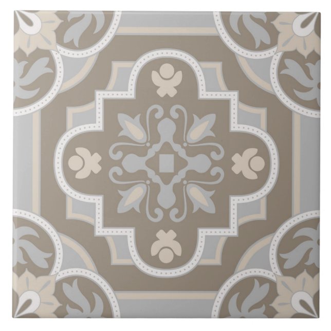 Spanisch Portugiesisch Boho Fliese (Vorderseite)