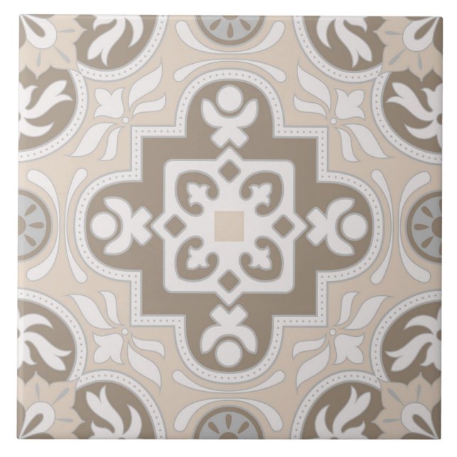 Spanisch Portugiesisch Boho Fliese (Vorderseite)