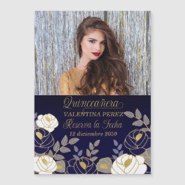 Spanisch Quinceanera Save the Date Reserva la Fech Magnetkarte