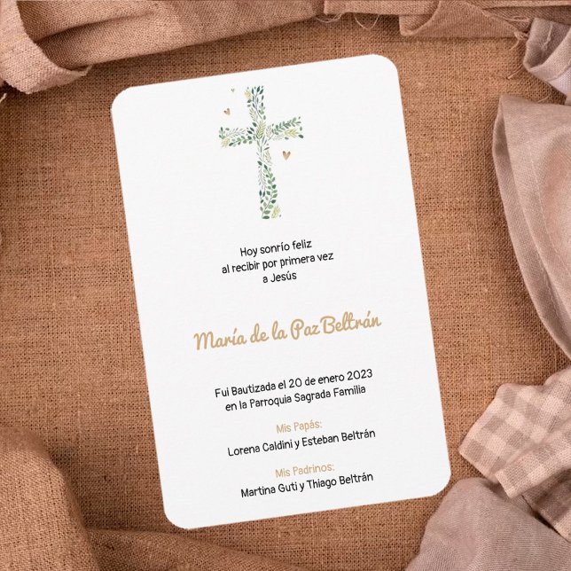 Spanisch Religiöse Taufe & Bautizo Estampa Ankündigung (Von Creator hochgeladen)