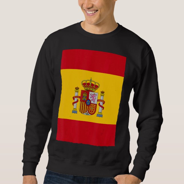 Spanisch Retro Vintage Nationalflagge Spanien Sweatshirt (Vorderseite)