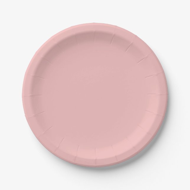 Spanisch Rosa Farbe Pappteller (Vorderseite)