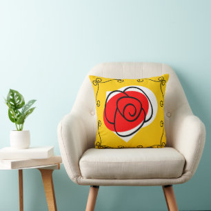 Spanisch Rose Ecken Kissen quadratisch hinten gest