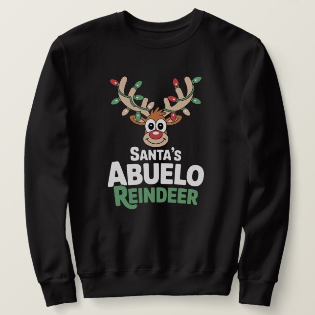 Spanisch: Santas Abuelo-Rentier Sweatshirt (Design vorne)