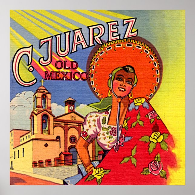 Spanisch Senorita von Cuidad Juarez Poster (Vorne)