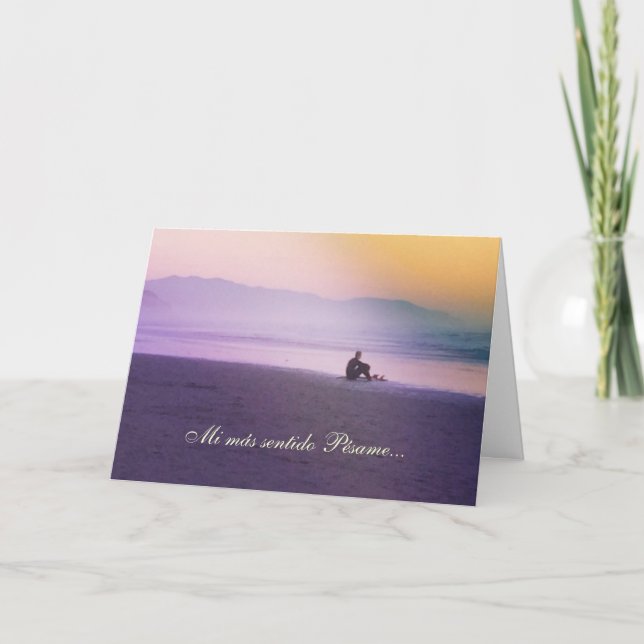 Spanisch: Sentido pésame/Beileid Karte (Vorderseite)