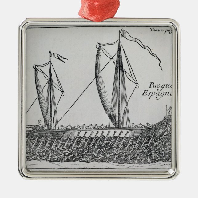 Spanisch Ship Ornament Aus Metall (Vorne)