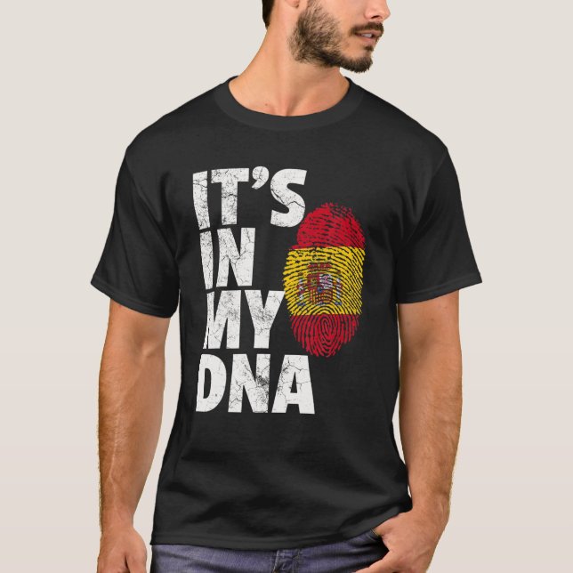 Spanisch Spanien Flagge Es ist in meiner DNA Weihn T-Shirt (Vorderseite)