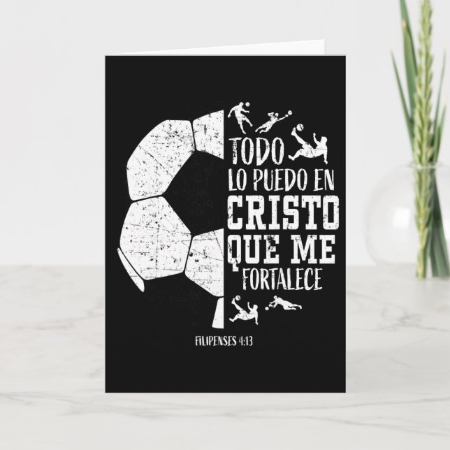 Spanisch Spanischer Christlicher Fußball Filipense Karte (Vorderseite)