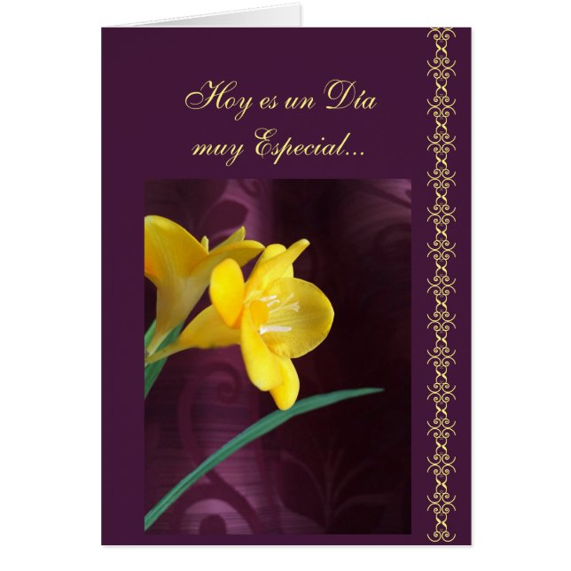 Spanisch: Spezieller Tag (Vorne)