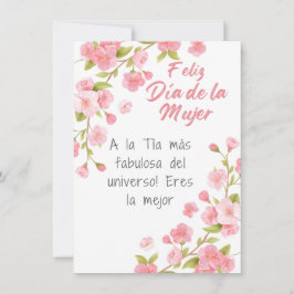 Spanisch - Tante Happy Women's Day Card Feiertagskarte