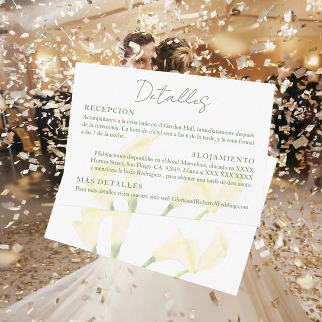 Spanisch, Tarjeta Detalles Invitación Boda, Hochze Begleitkarte (Von Creator hochgeladen)