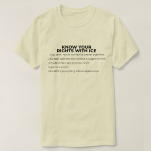 Spanisch und Englisch Know Your Rights ICE T-Shirt