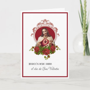 Spanisch Valentine Jesus katholische Religiöse Feiertagskarte