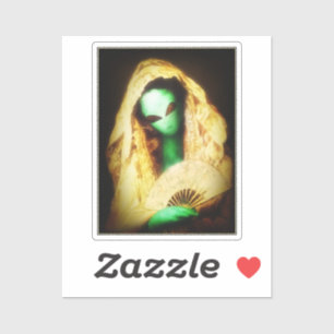 Spanische Alien Senorita Aufkleber