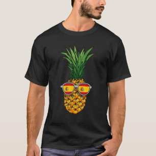 Spanische Ananas Spanien Flagge Sonnenbrille Somme T-Shirt