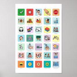 Spanische Autismus AAC PECS Mitteilung über die Me Poster