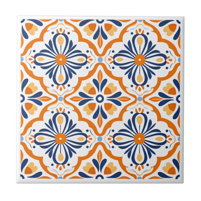 Spanische Azulejos-Keramiken Fliese (Vorderseite)