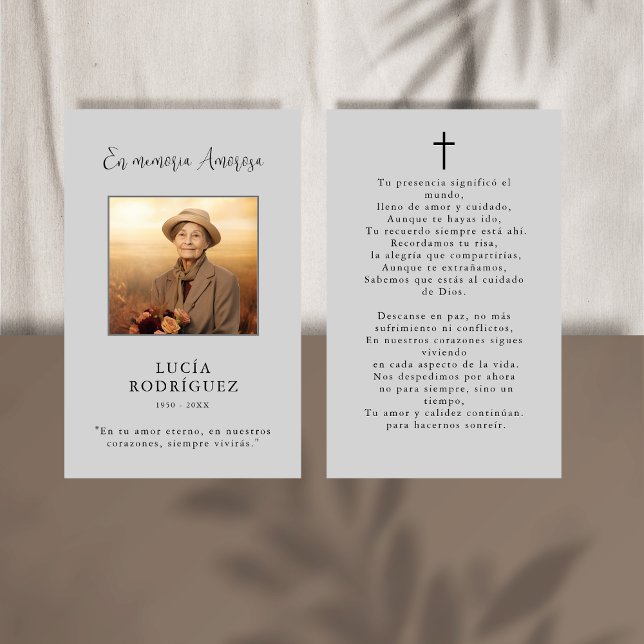 Spanische Beerdigungskarte Foto (Von Creator hochgeladen)