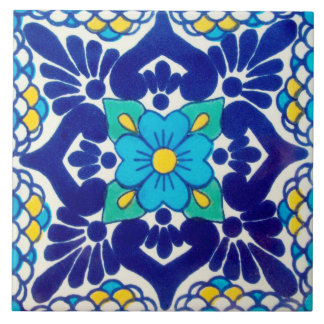 Spanische blaue Blumen-Keramik-Foto-Fliese Fliese