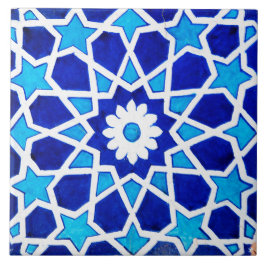 Spanische blaue Stern-Keramik-Foto-Fliese Fliese