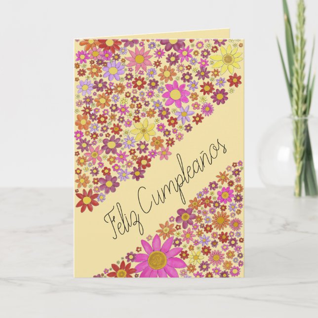 Spanische Blume Karte (Vorderseite)