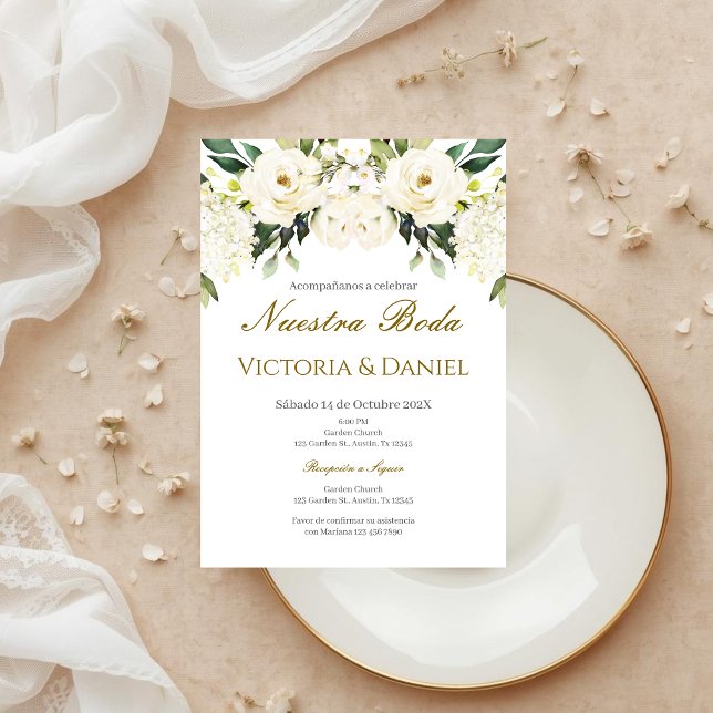 Spanische Boho-Floral-Hochzeit Einladung (Von Creator hochgeladen)