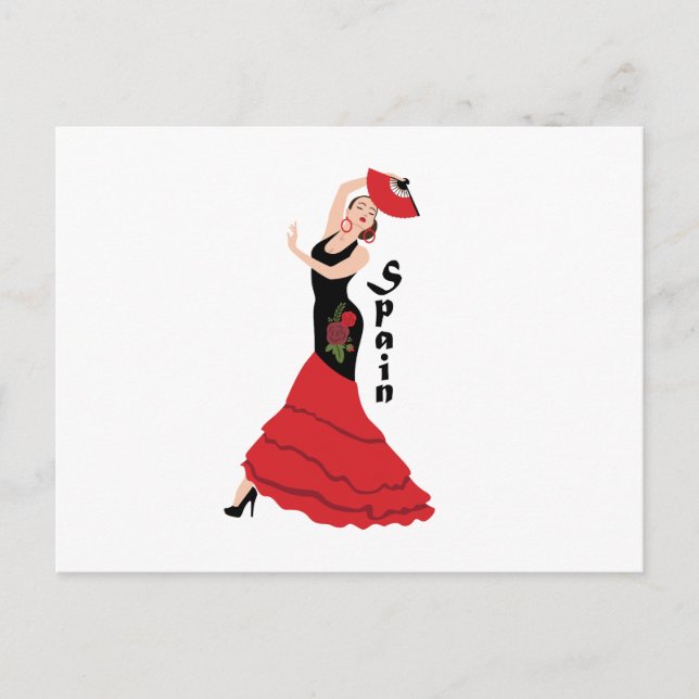 Spanische Dame Postkarte (Vorderseite)