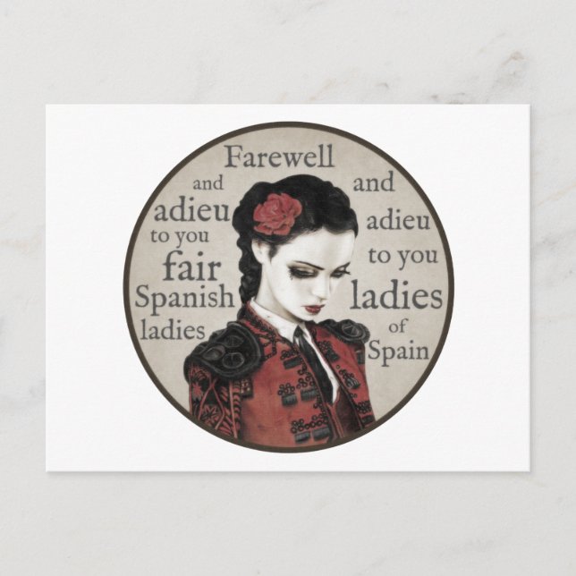 Spanische Damen Postkarte (Vorderseite)