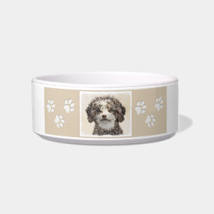 Spanische Dog Malerei - Niedliche Original Hunde K Napf