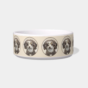 Spanische Dog Malerei - Niedliche Original Hunde K Napf