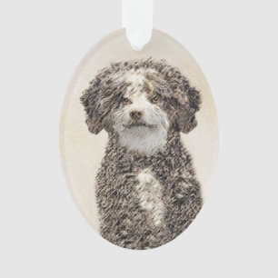 Spanische Dog Malerei - Niedliche Original Hunde K Ornament