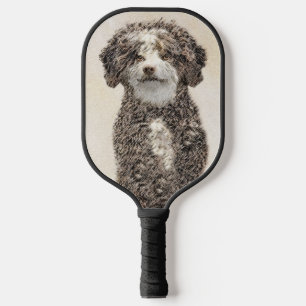 Spanische Dog Malerei - Niedliche Original Hunde K Pickleball Schläger