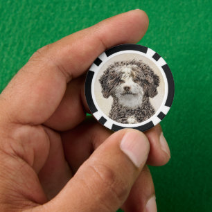 Spanische Dog Malerei - Niedliche Original Hunde K Pokerchips