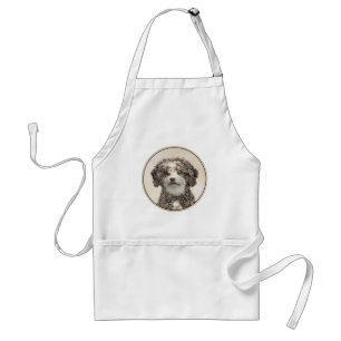 Spanische Dog Malerei - Niedliche Original Hunde K Schürze