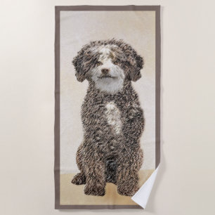 Spanische Dog Malerei - Niedliche Original Hunde K Strandtuch